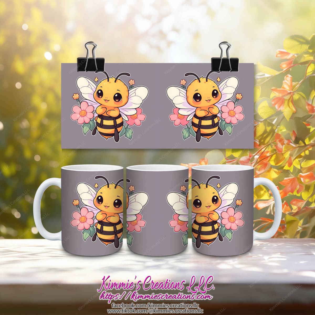 Cute Honeybee Mugs - Kimmie's Creations L.L.C.