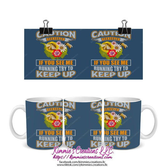 Caution Beekeeper Ceramic Mug - mug