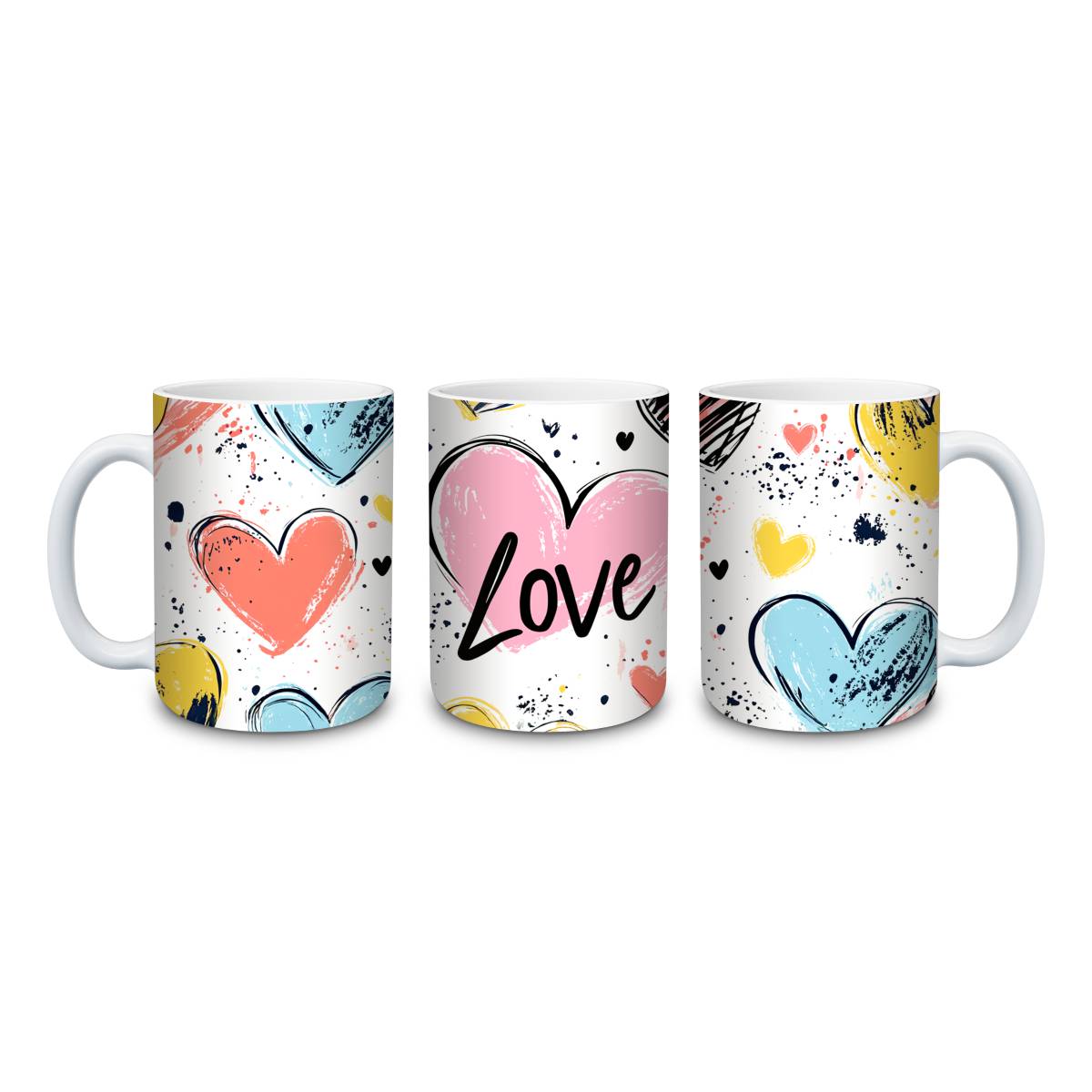Love with Colorful Hearts