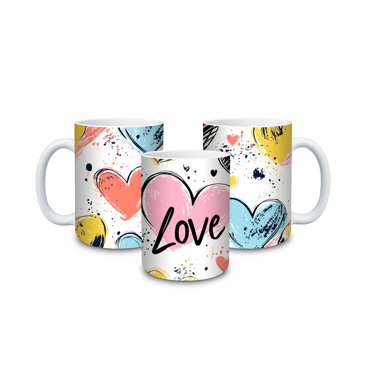 Love with Colorful Hearts