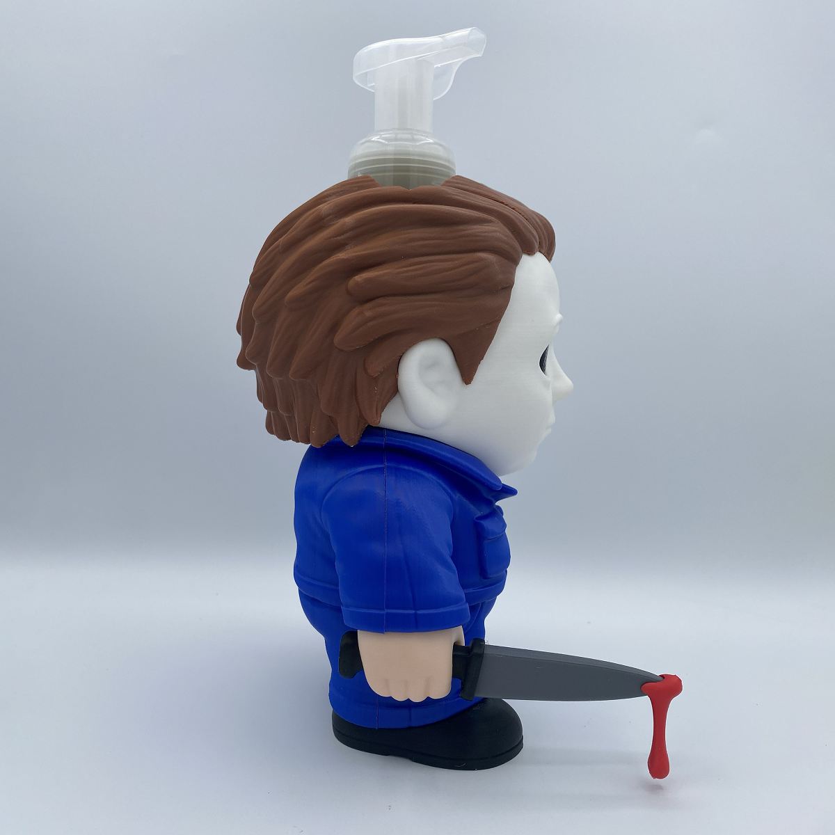 Side view of Michael Myers 3D printed soap holder