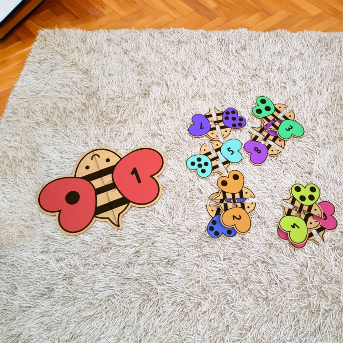 Montessori Numbers & Colors Wooden Puzzle