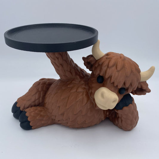 Moooood Lighting Highland Cow 3-Wick Candle Holder