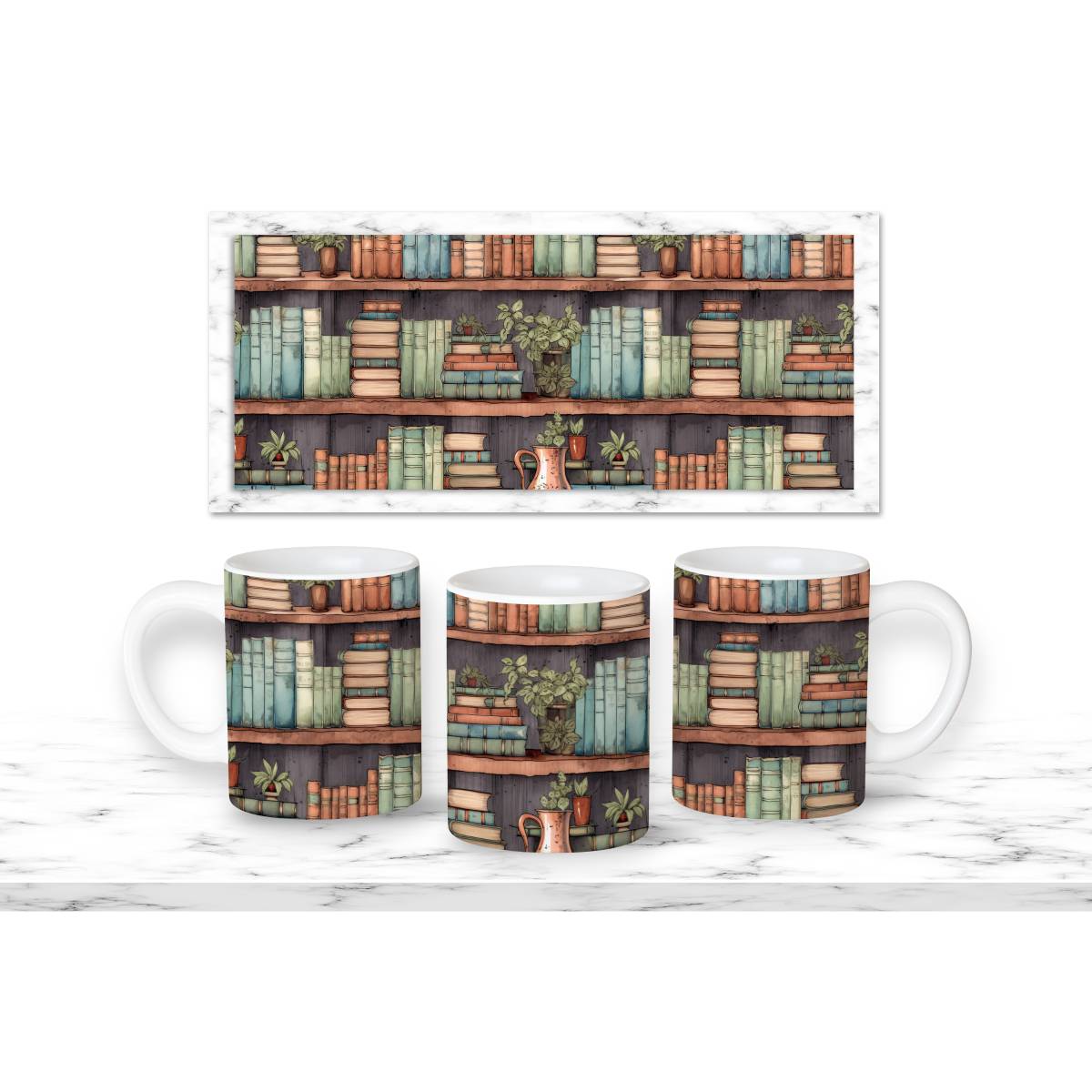 Library Books and Bookshelves Mugs - 09 / 11 oz - mug