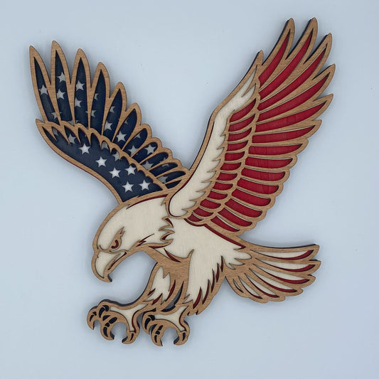 Patriotic Starred Eagle Decorative Display