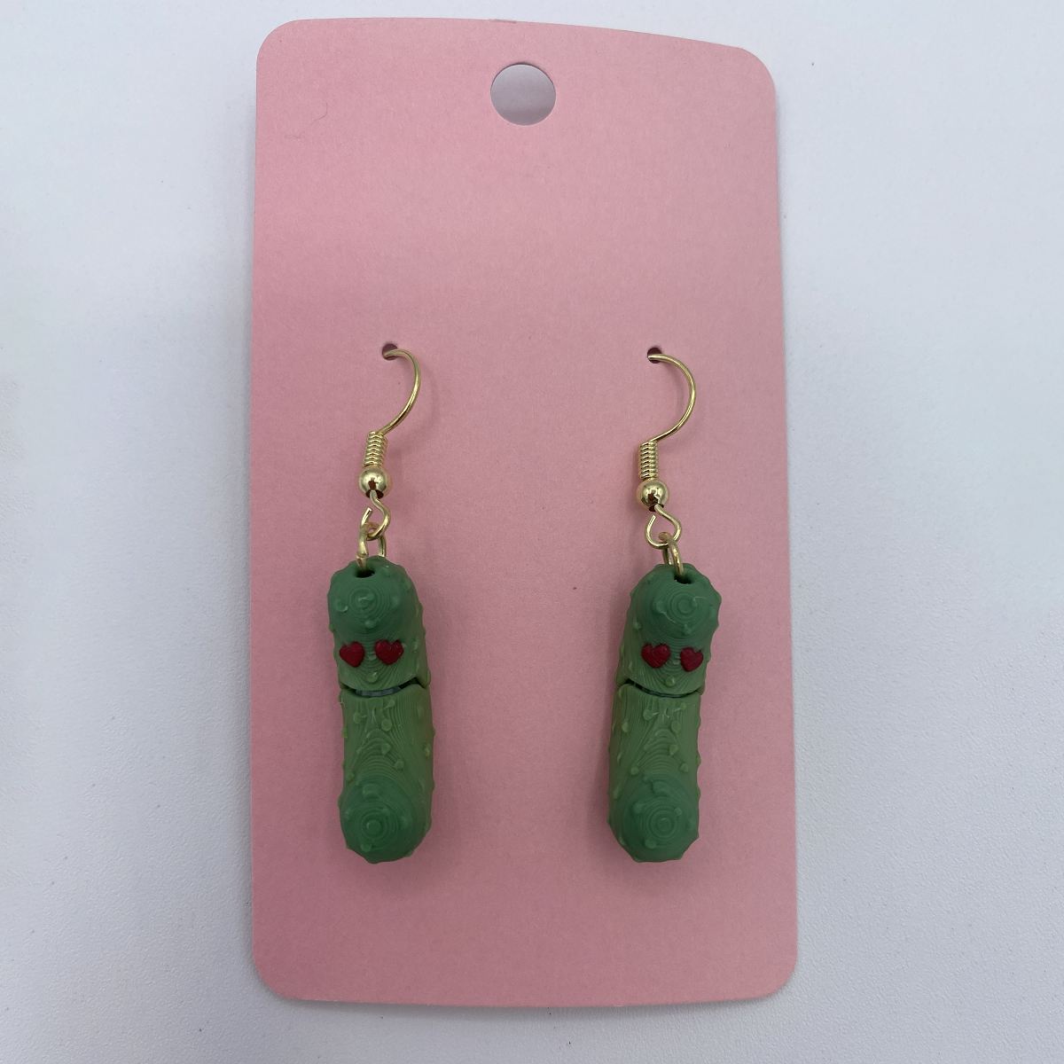 Pickle Lover Earrings - 3D Printed Cute Pickle Jewelry (Hypoallergenic)