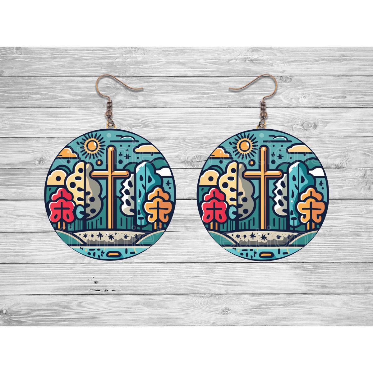 Crosses of Faith Round Earrings - Kimmie's Creations L.L.C.