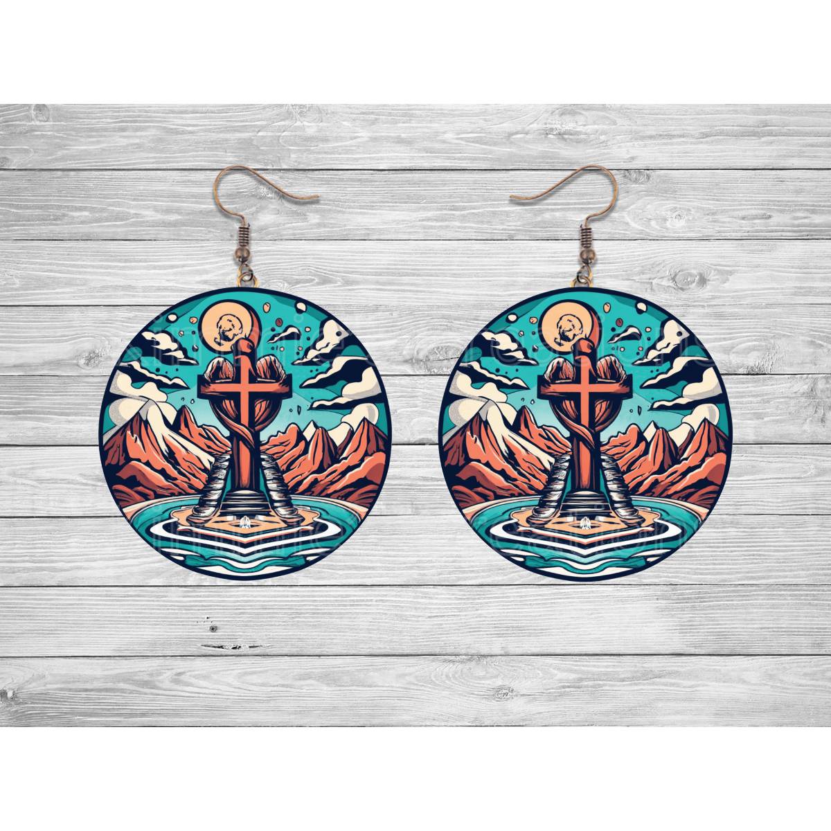 Crosses of Faith Round Earrings - Kimmie's Creations L.L.C.