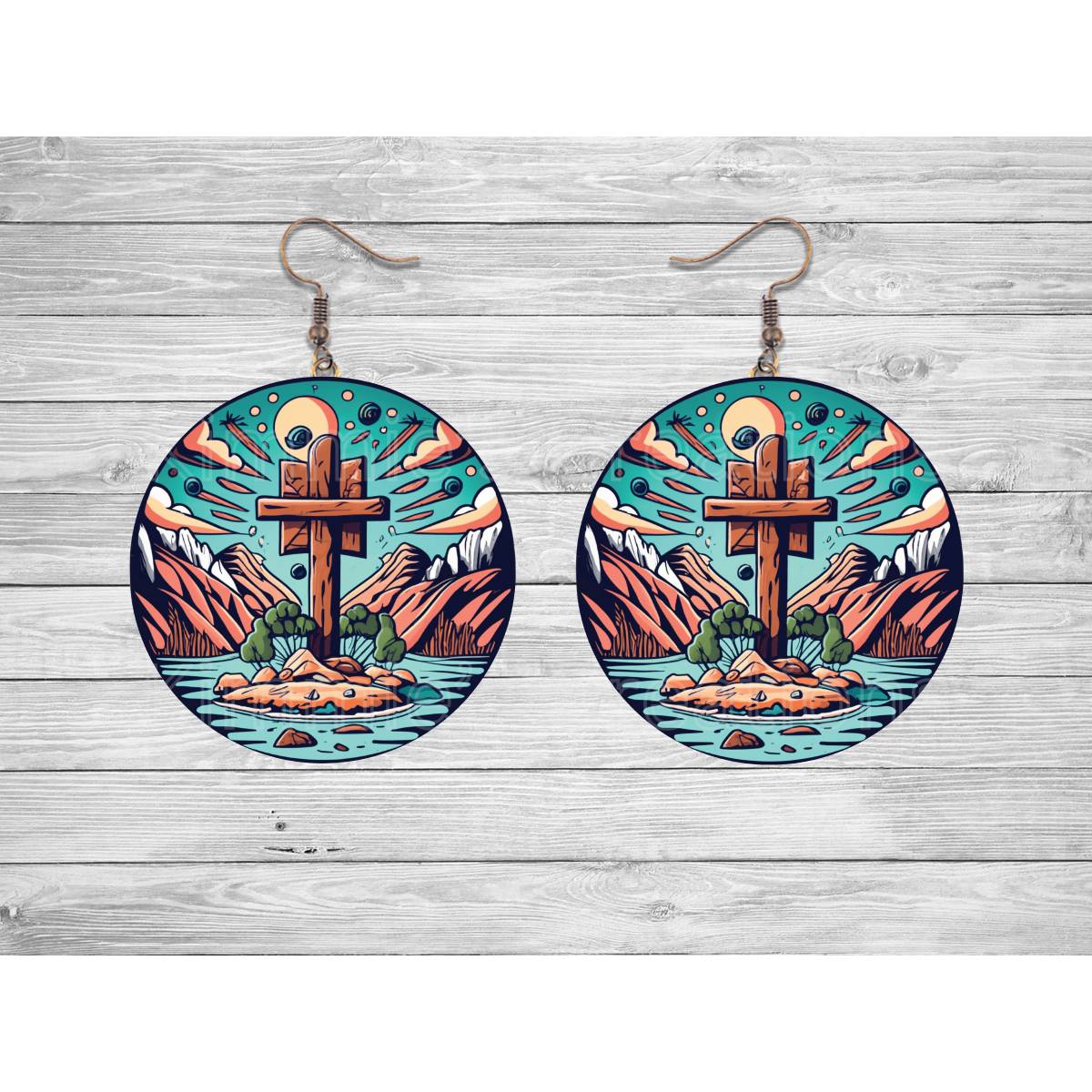 Crosses of Faith Round Earrings - Kimmie's Creations L.L.C.