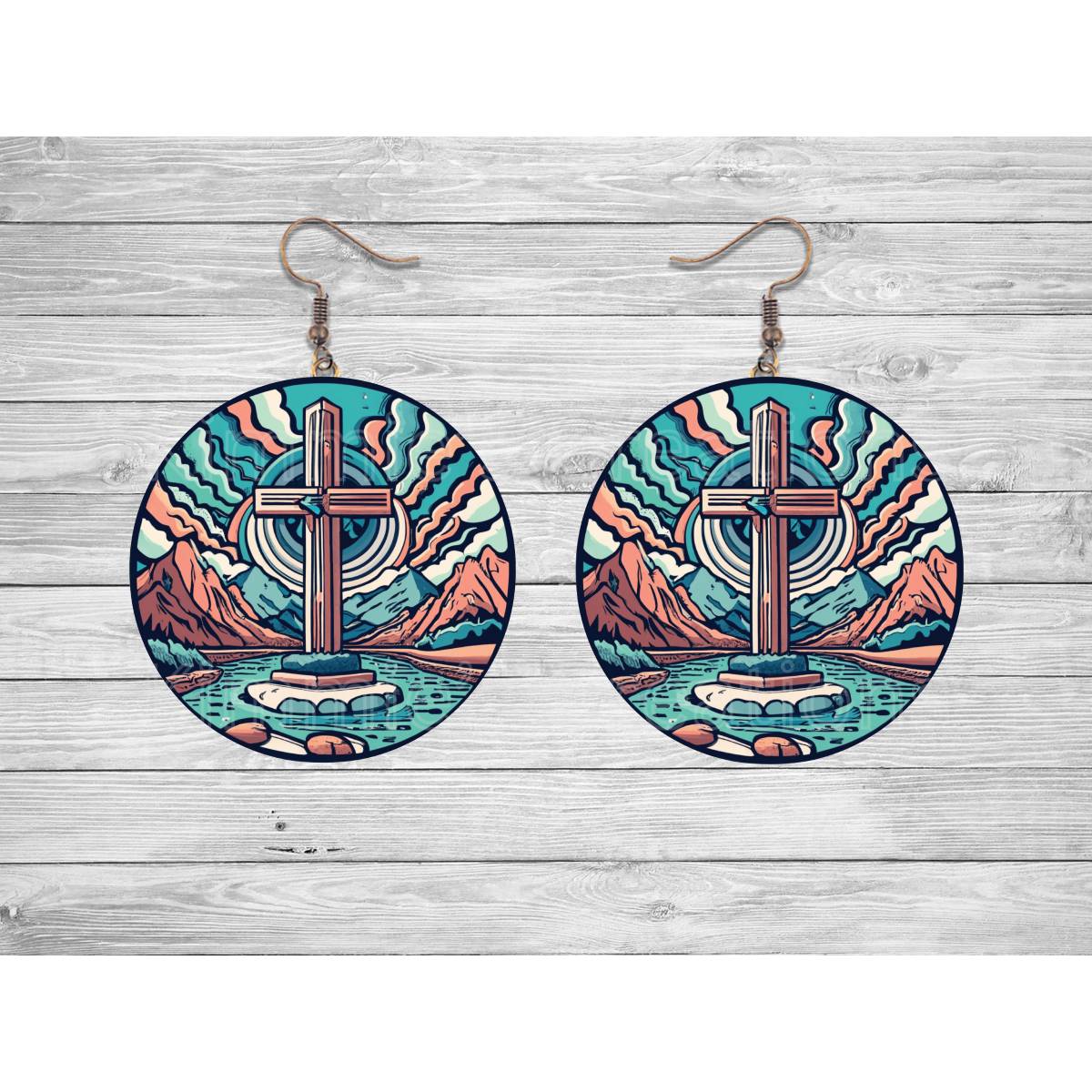 Crosses of Faith Round Earrings - Kimmie's Creations L.L.C.