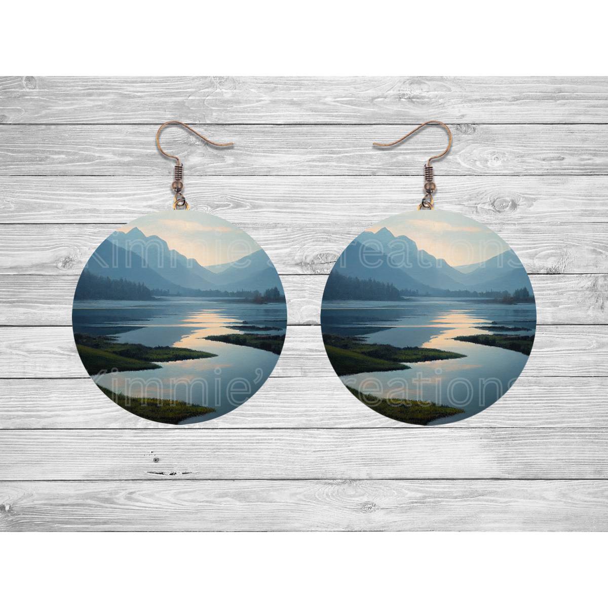 Lake View Round Earrings - 04 - jewelry