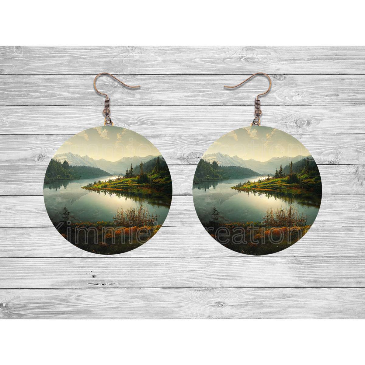 Lake View Round Earrings - 05 - jewelry