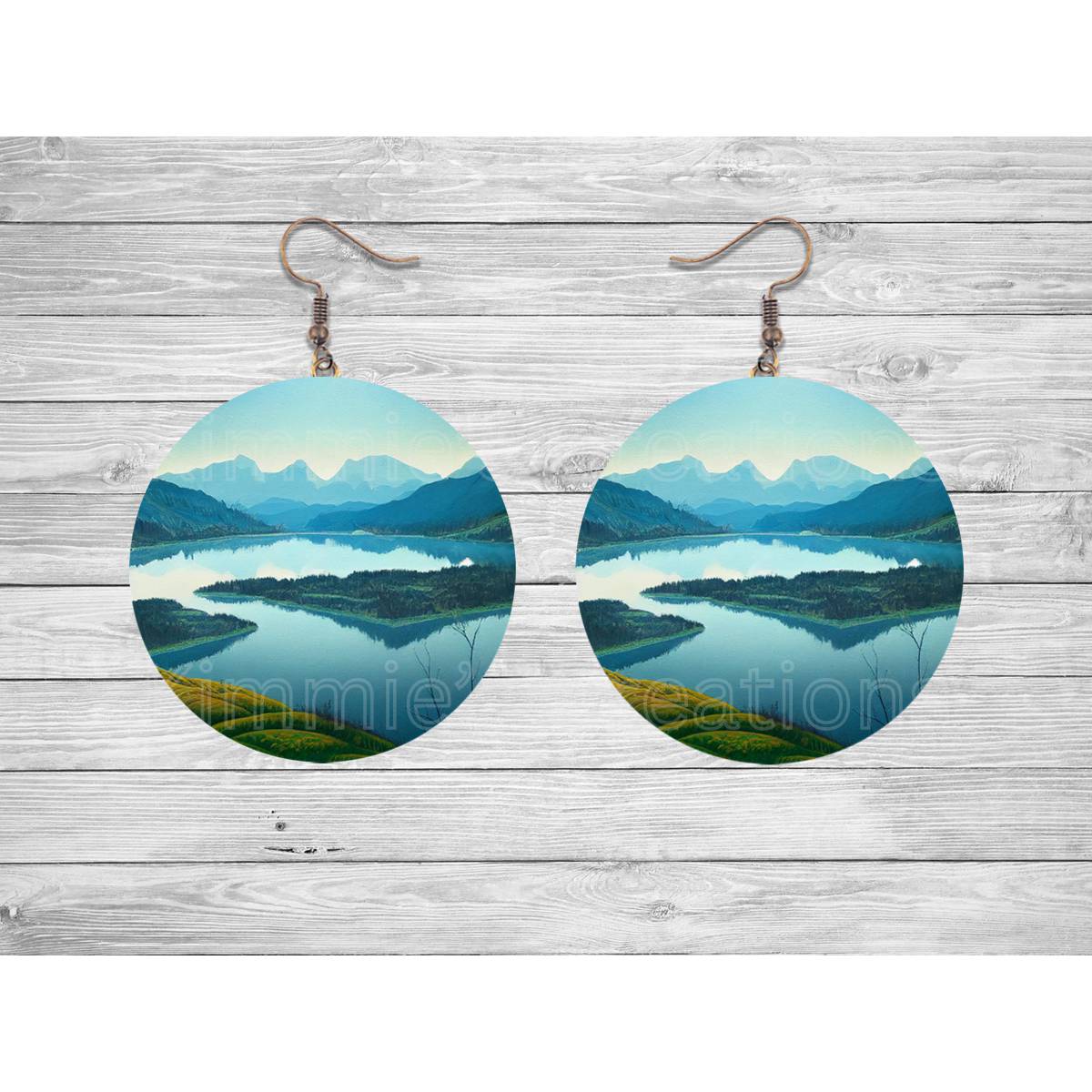 Lake View Round Earrings - 06 - jewelry