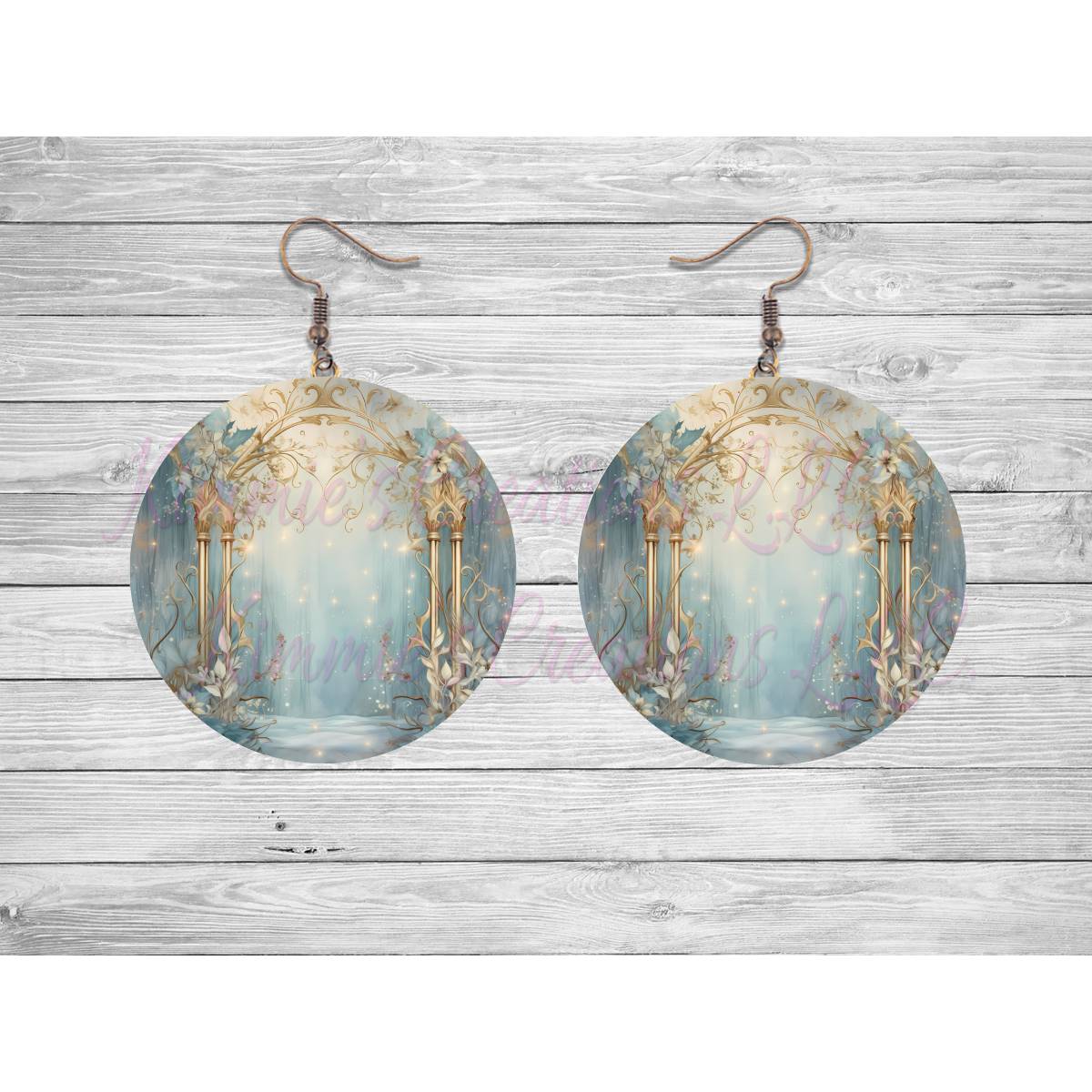 Vintage Christmas Round Earrings - Kimmie's Creations L.L.C.