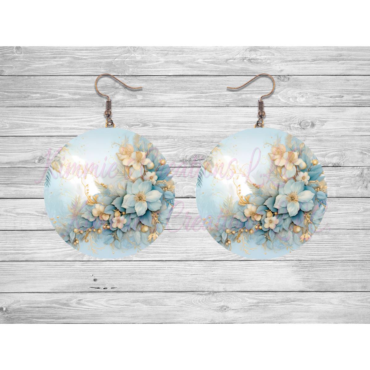 Vintage Christmas Round Earrings - Kimmie's Creations L.L.C.