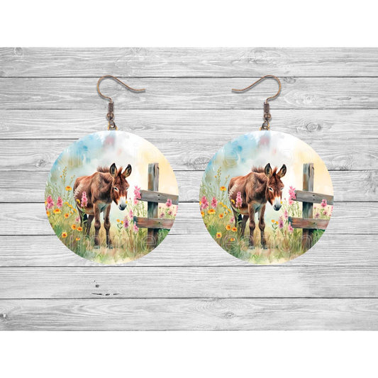 Donkeys - a collection of Round Earrings - 02 - jewelry