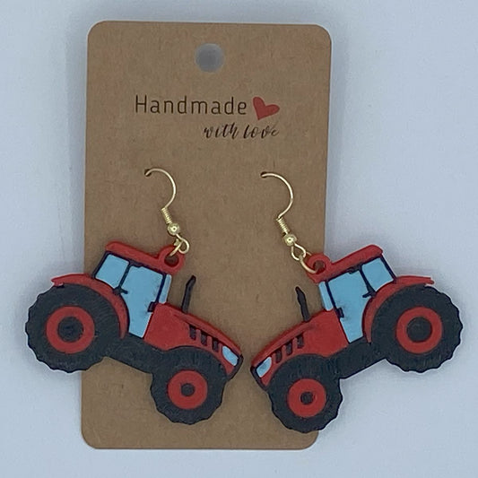Farm Tractor Earring Set