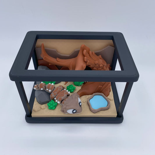 Reptile Enclosure and a Bearded Dragon 3D print