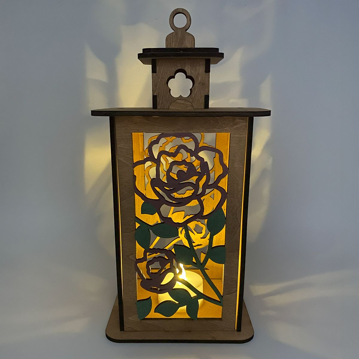 Mother's Day Roses flameless candle Lantern