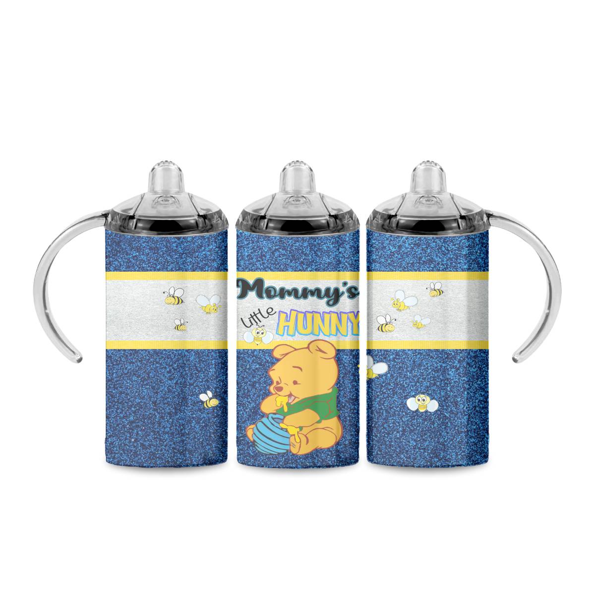 Adorable Winnie the Pooh Sippy Cup: Celebrate Mommy’s Little Hunny! - Blue - sippy cup