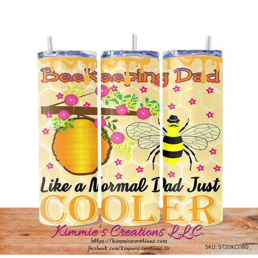Beekeeping Mom or Dad skinny tumbler