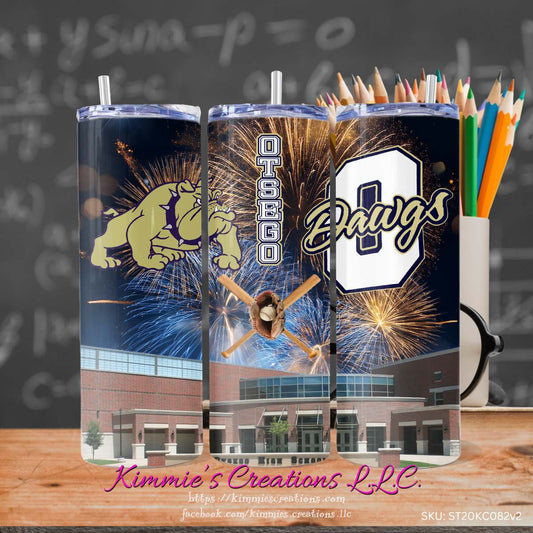 Otsego High School designs on a Skinny Tumbler - 02 / Standard - skinny tumbler