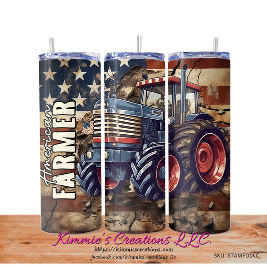Celebrating the American Farmer - a Skinny Tumbler - skinny tumbler