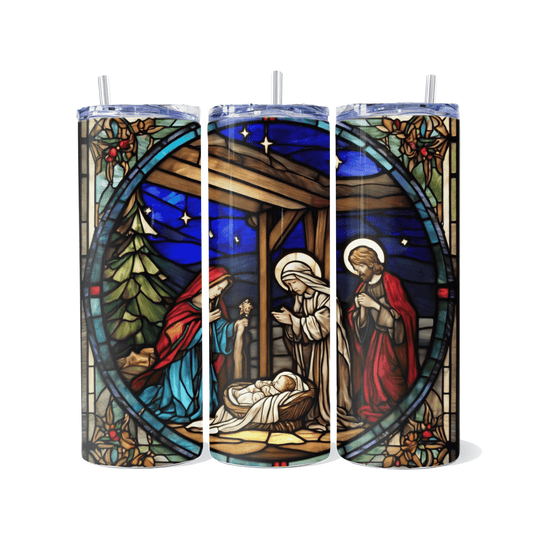 Mesmerizing Stained Glass Nativity! - a Skinny Tumbler - skinny tumbler