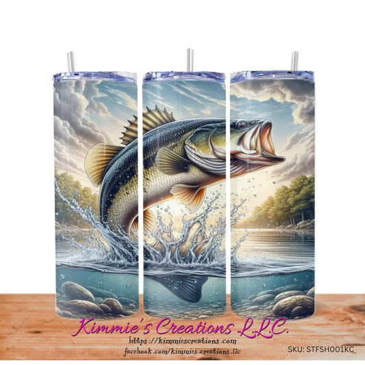 Breathtaking Bass Leap Captivates Anglers - a Skinny Tumbler - skinny tumbler