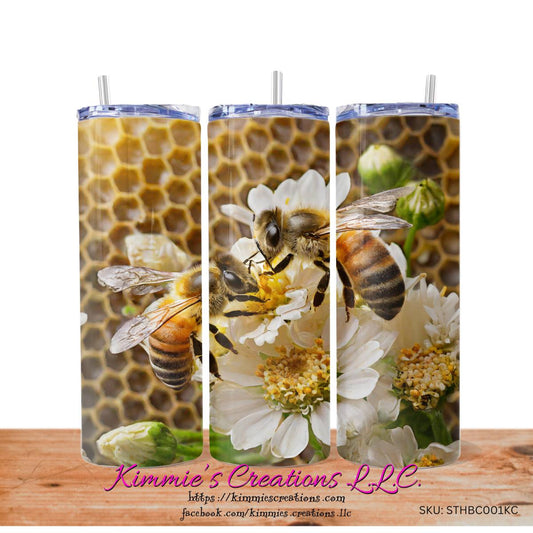 Eco-Friendly Honeycomb Tumbler: Sip Sustainably! - skinny tumbler
