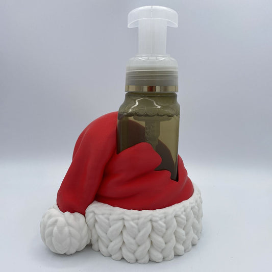 Santa Hat Knitted BBW soap holder 3D printed Christmas decor