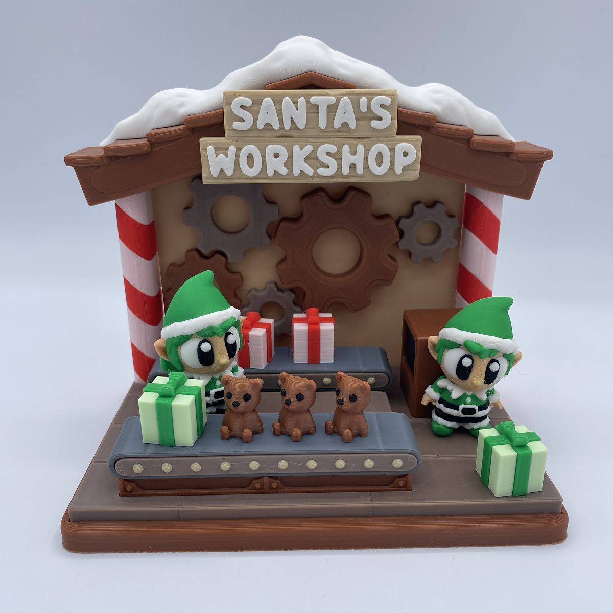 SantasWorkshopwithBoy_Girlelffront - Kimmie's Creations L.L.C.