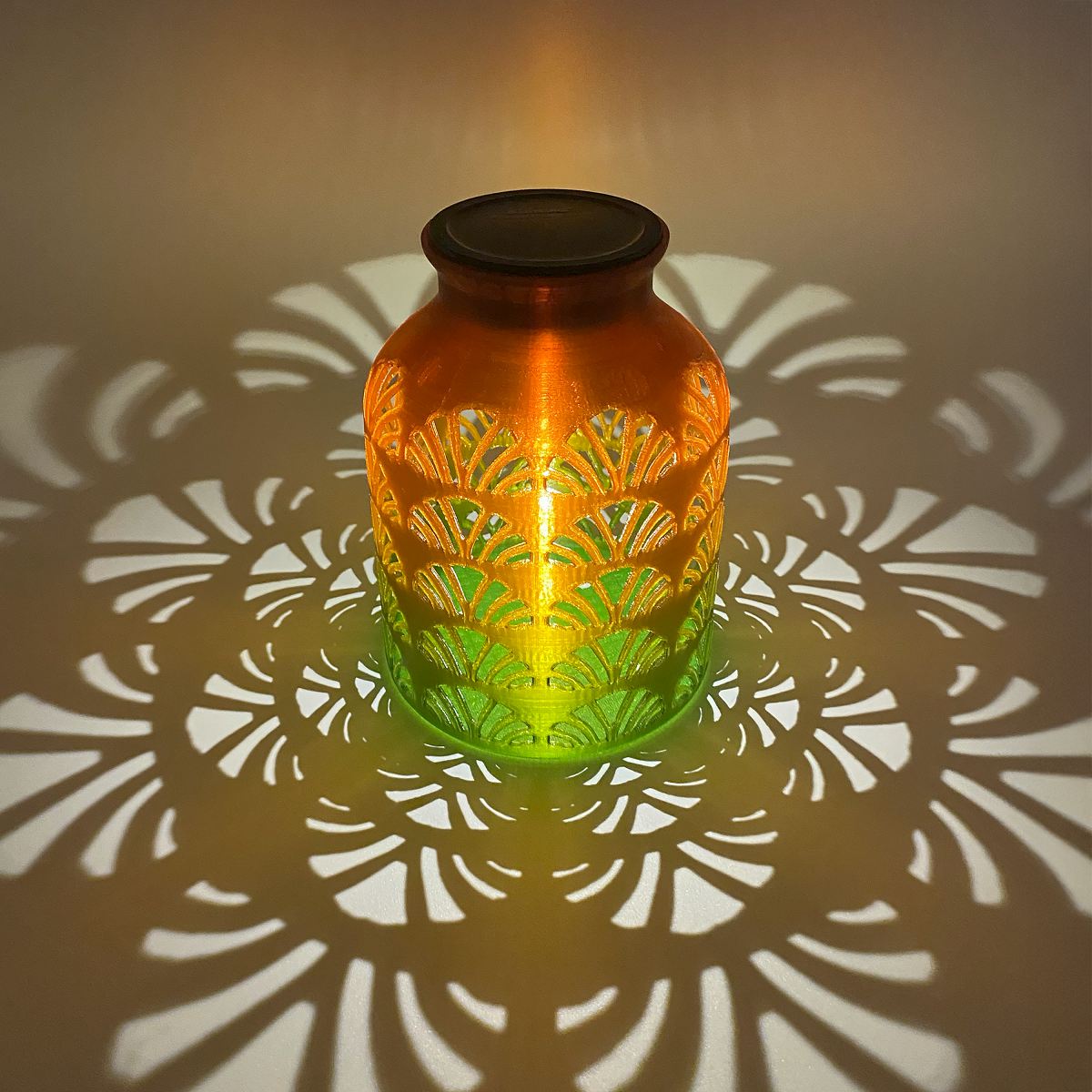 Solar powered LED Lamp with several designs