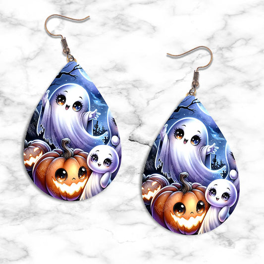 Halloween Ghost Teardrop Earring Collection - 02 - jewelry
