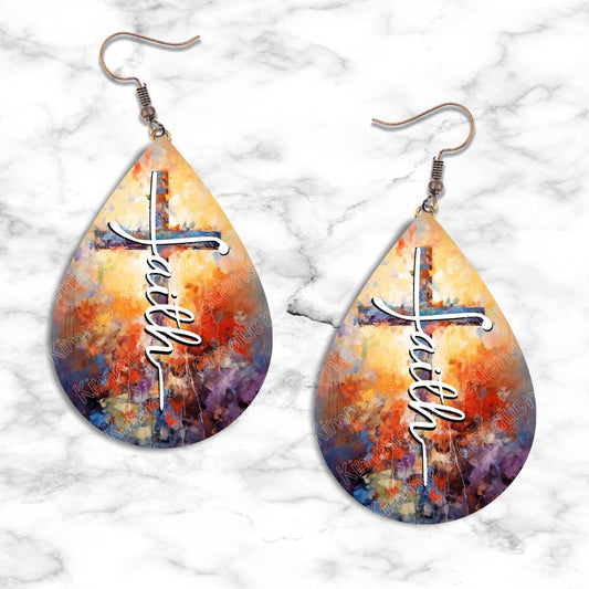 Faith Teardrop Earring Collection - 02 / Standard - jewelry