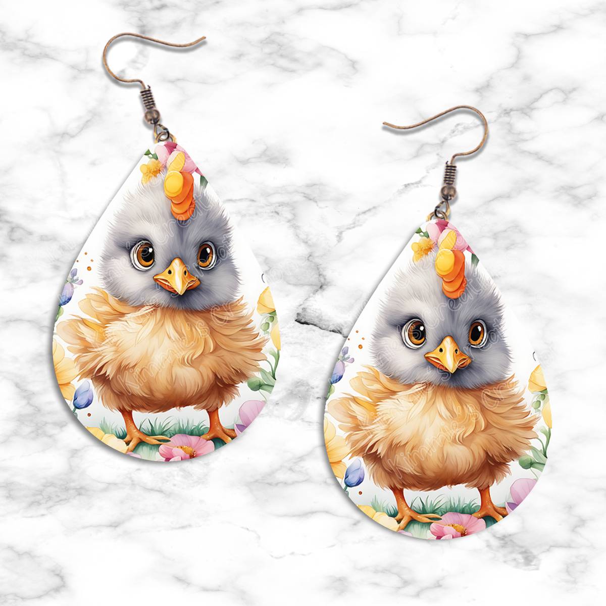 Chickens Teardrop Earring Collection - 01 - jewelry