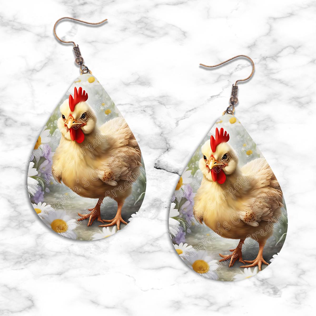 Chickens Teardrop Earring Collection - 02 - jewelry