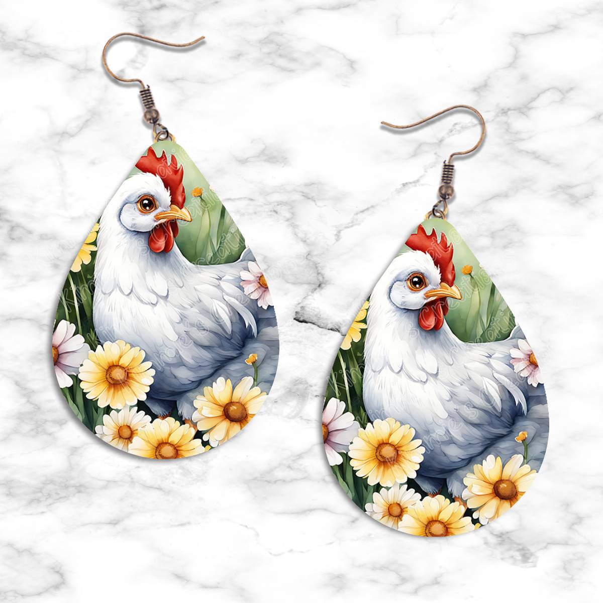 Chickens Teardrop Earring Collection - 03 - jewelry