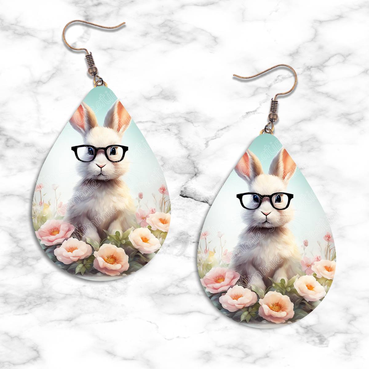 Rabbit Teardrop Earring Collection - 04 - jewelry