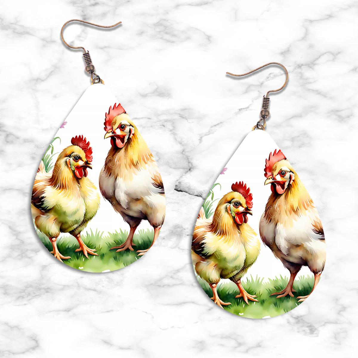 Chickens Teardrop Earring Collection - 16 - jewelry