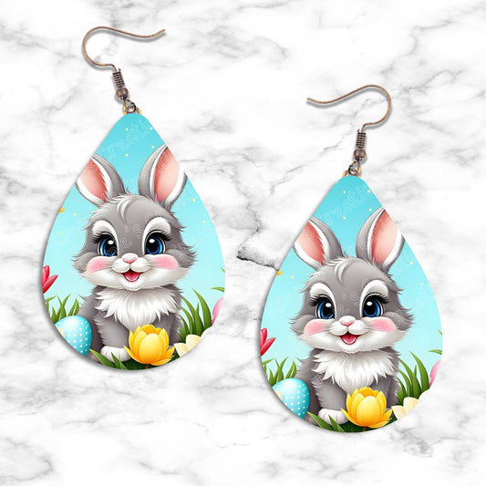 Easter Rabbit Teardrop Earring Collection - 02 - jewelry