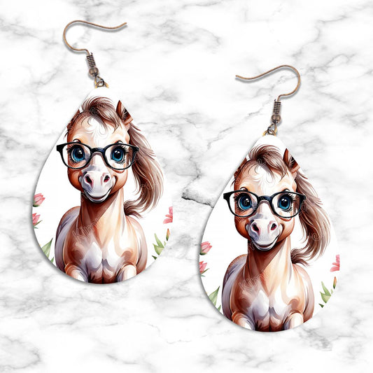 Horses Teardrop Earring Collection - 02 - jewelry