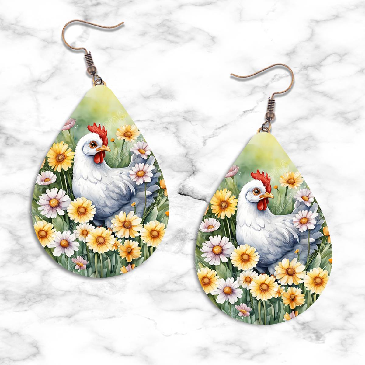 Chickens Teardrop Earring Collection - 24 - jewelry