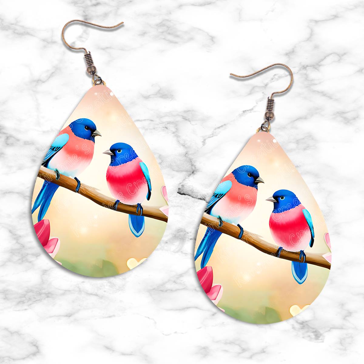 Birds Teardrop Earring Collection - 01 - jewelry