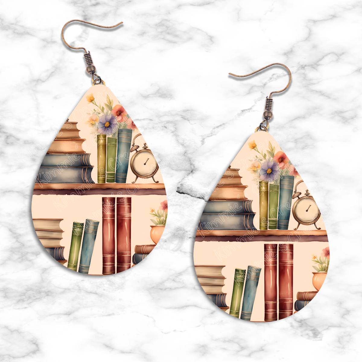 Bookshelves Teardrop Earring Collection