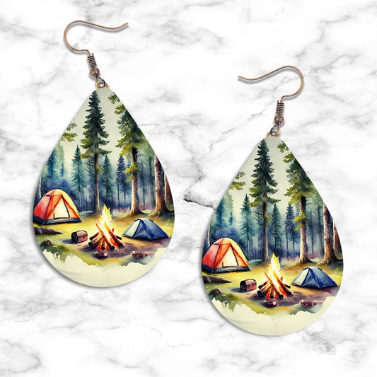 Camping Teardrop Earring Collection - 02 - jewelry