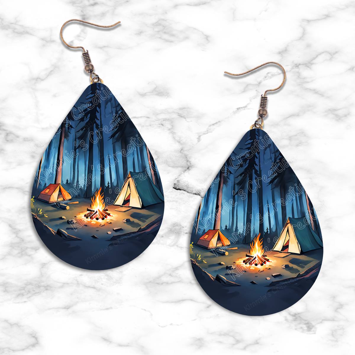 Camping Teardrop Earring Collection