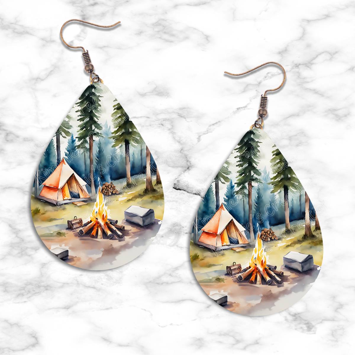 Camping Teardrop Earring Collection