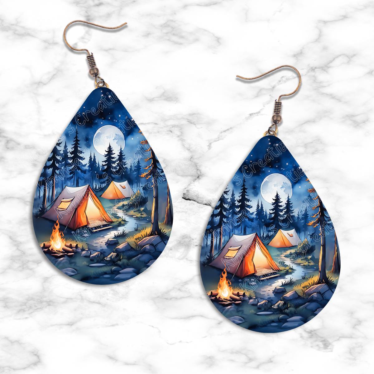 Camping Teardrop Earring Collection