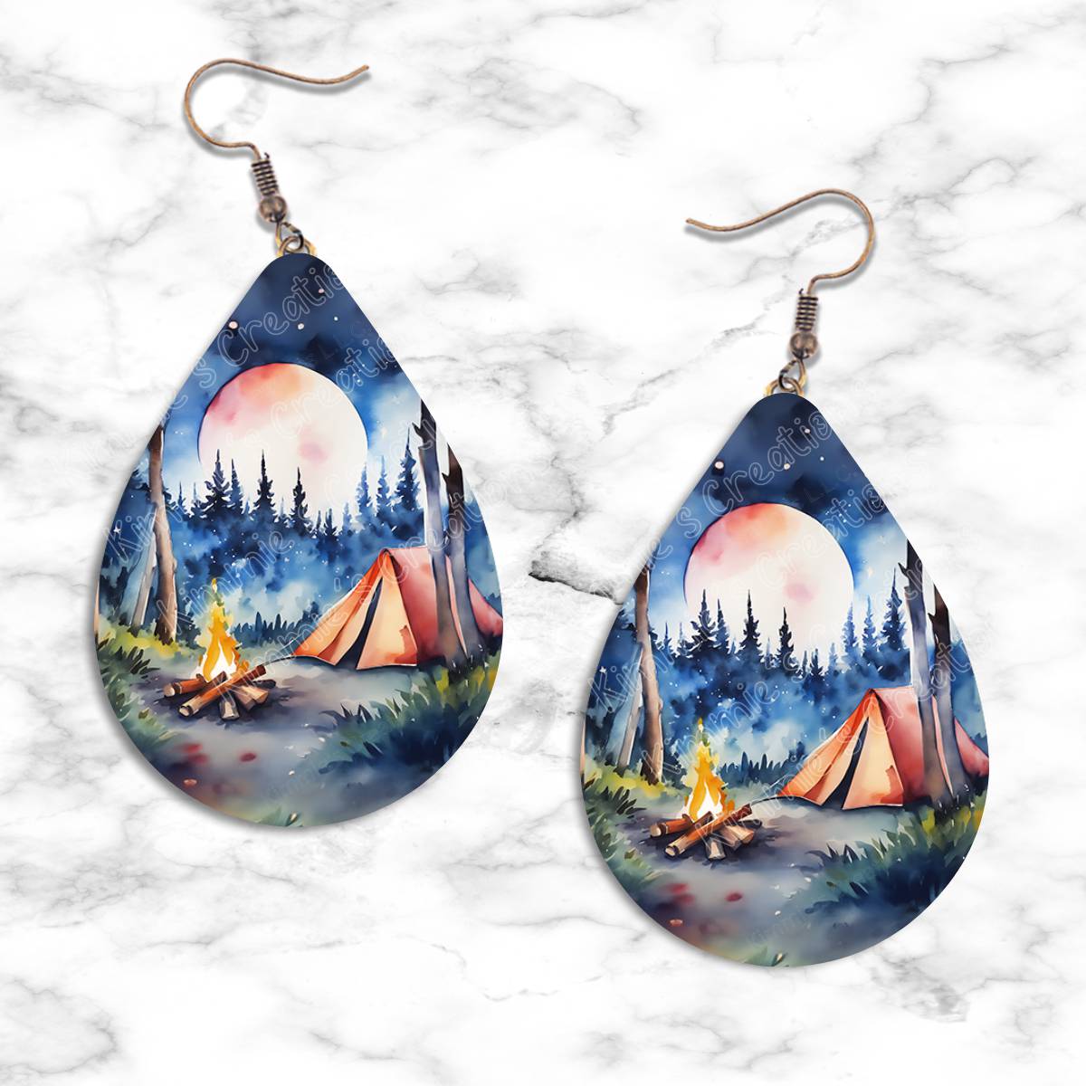 Camping Teardrop Earring Collection